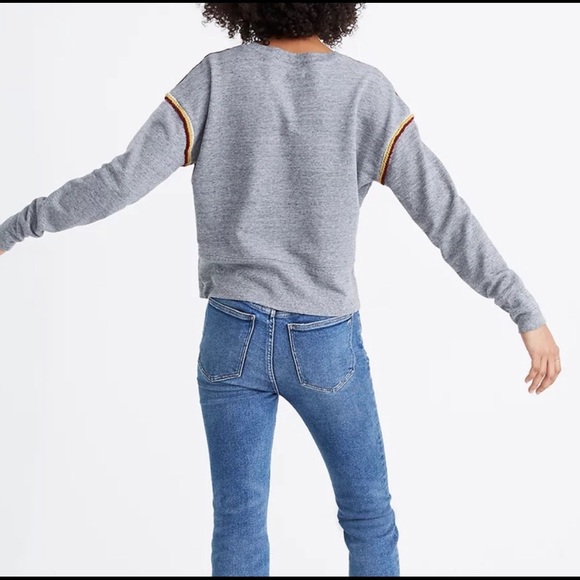 Miles Madewell  embroidered cropped sweatshirt - Picture 2 of 3